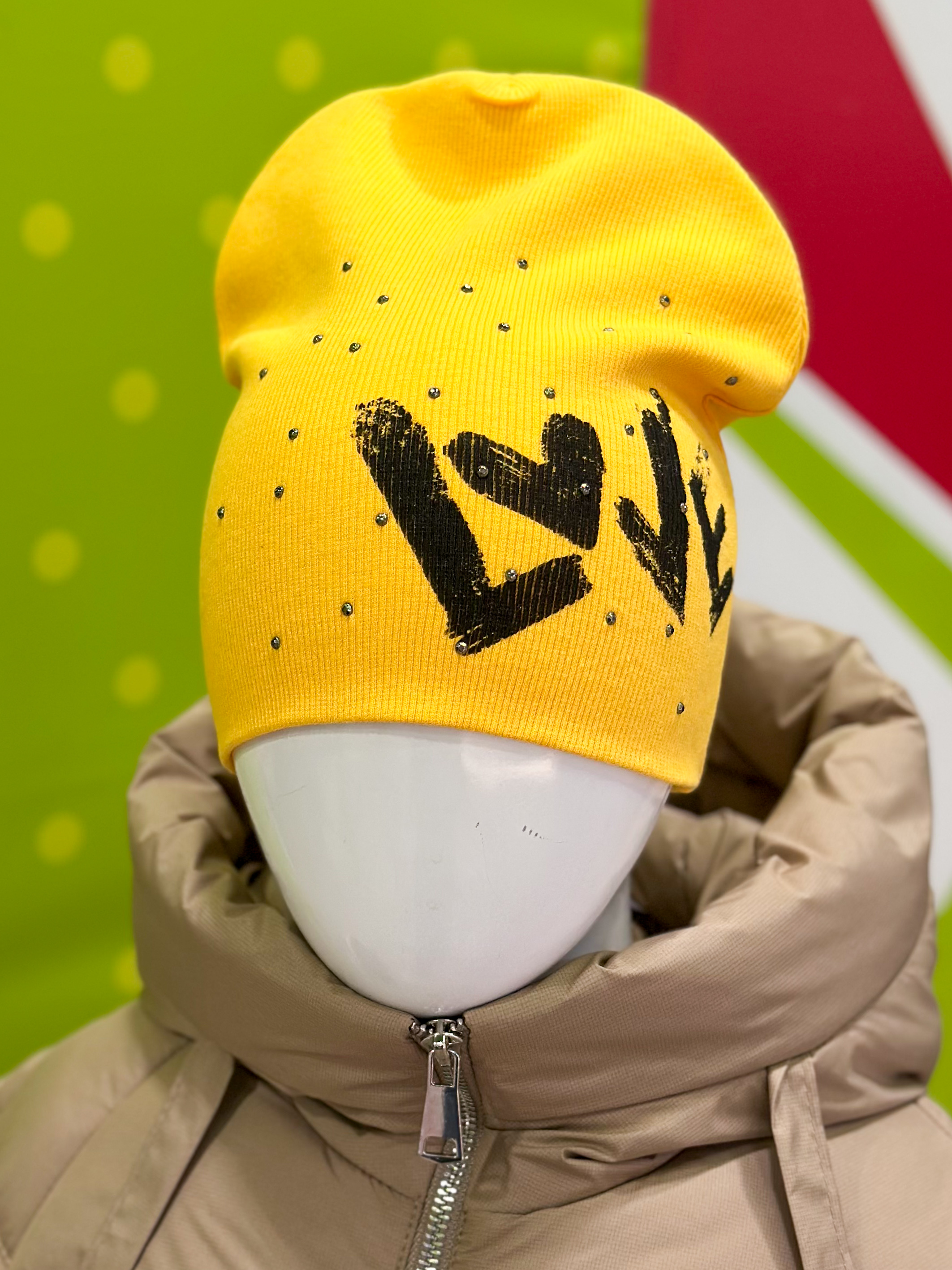 Шапка для дівчинки жовтий УкраїнаТ В3723