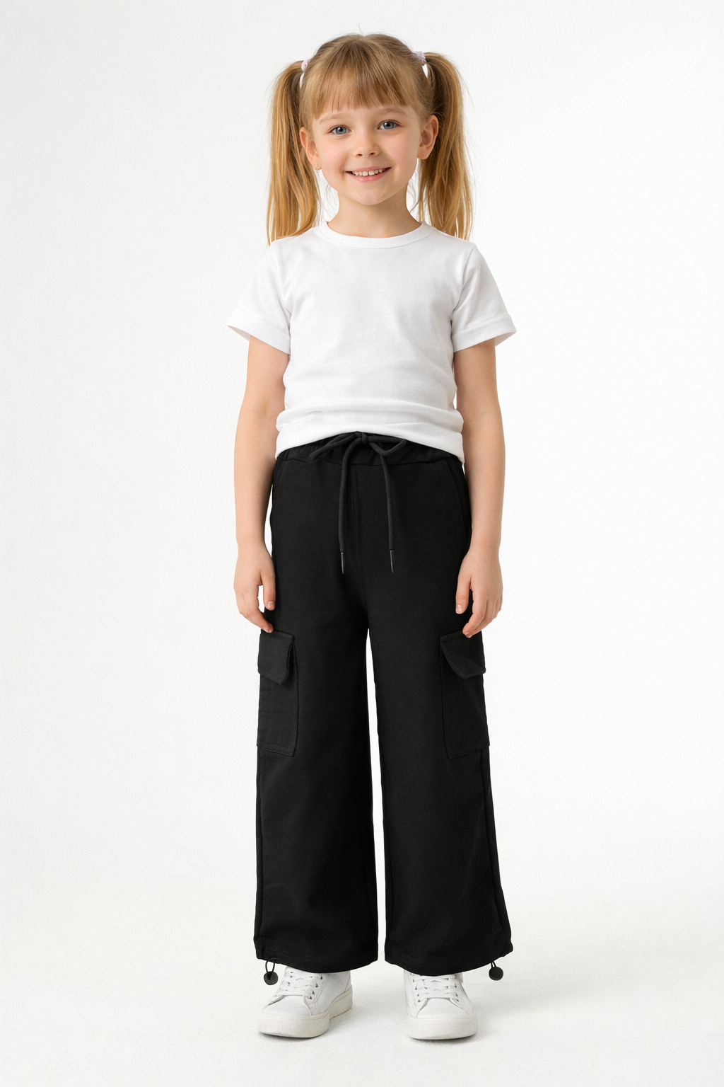 Штаны палаццо для девочки черный FamilyStyle 1998/шт