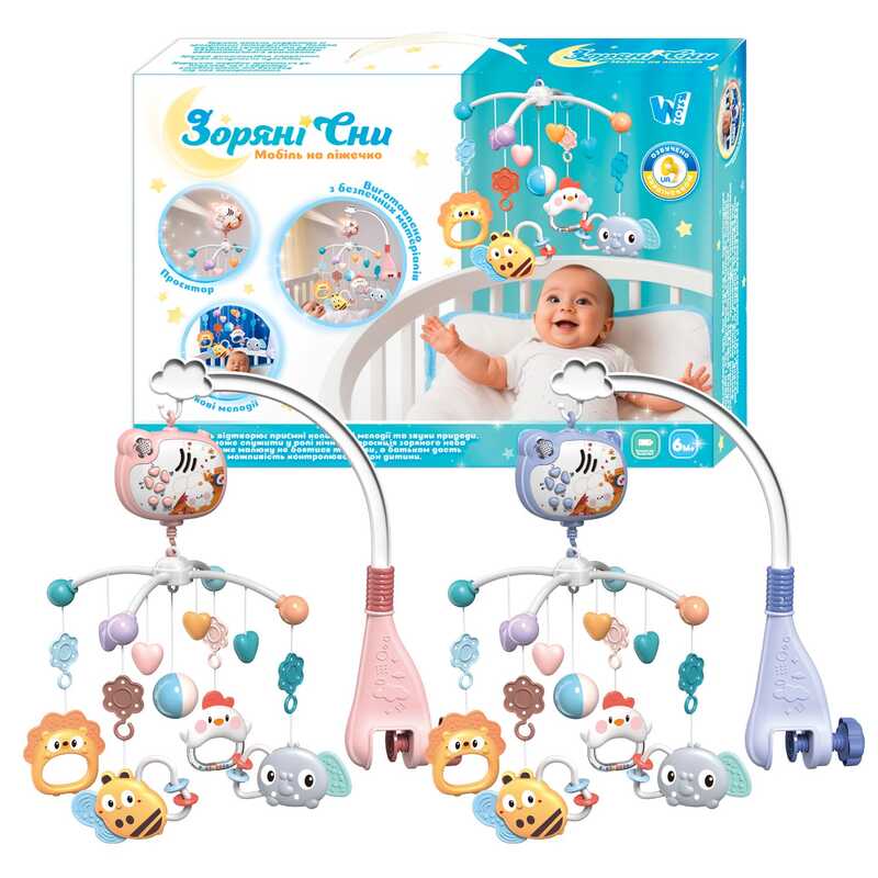 Карусель Зоряні сни: колискові, таймер, проектор Унісекс WToys 32579