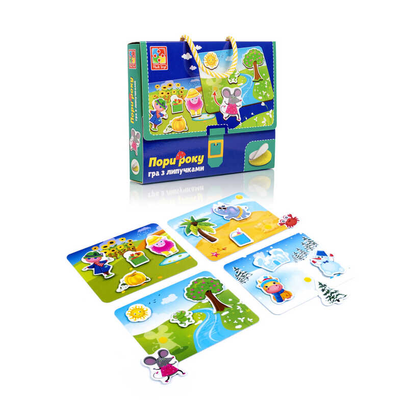 Розвиваючі ігри з липучками: Яка пора року Унісекс Vladi Toys 1302-25