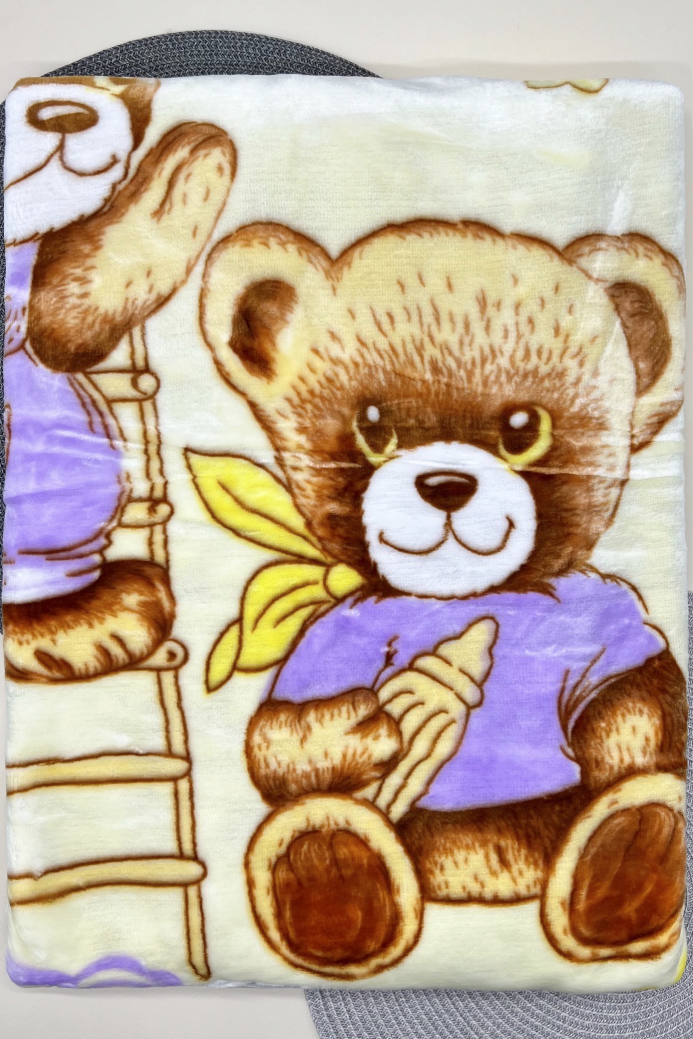 Плед велюровий для дівчинки коричневий Ugler Bear/кор