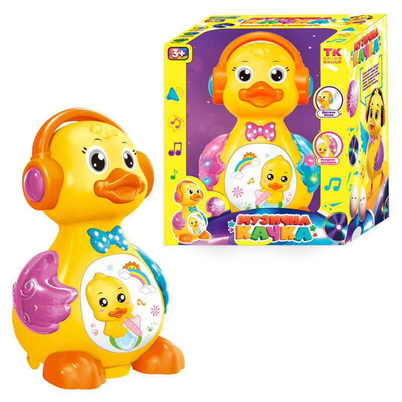 Интерактивная игрушка Уточка, свет, звук, несет яйца Унисекс TK Group 48510