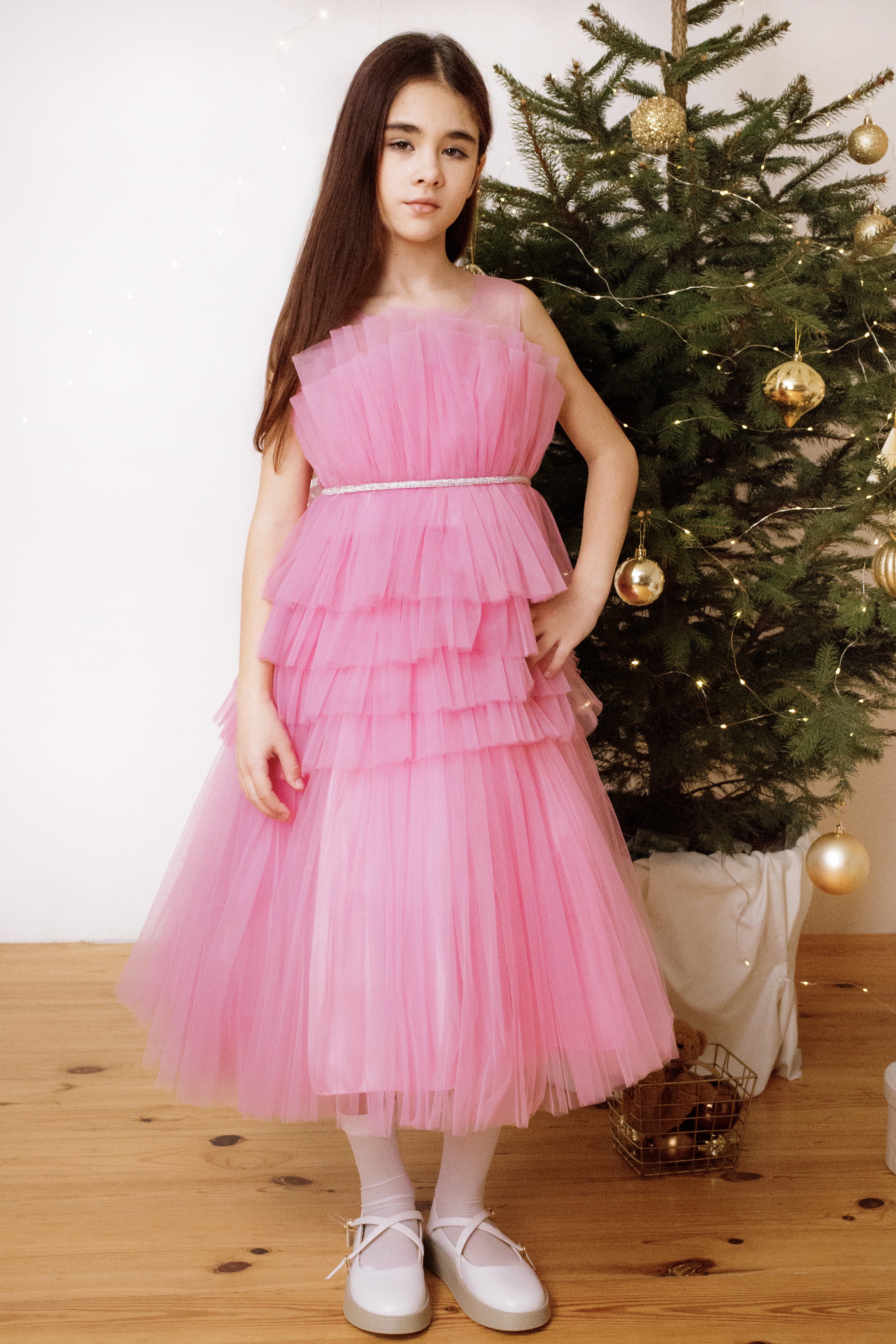 Платье нарядное для девочки розовый Ilgas Baby Turkeli Cad.No.61 Laleli/IST 1038/рож