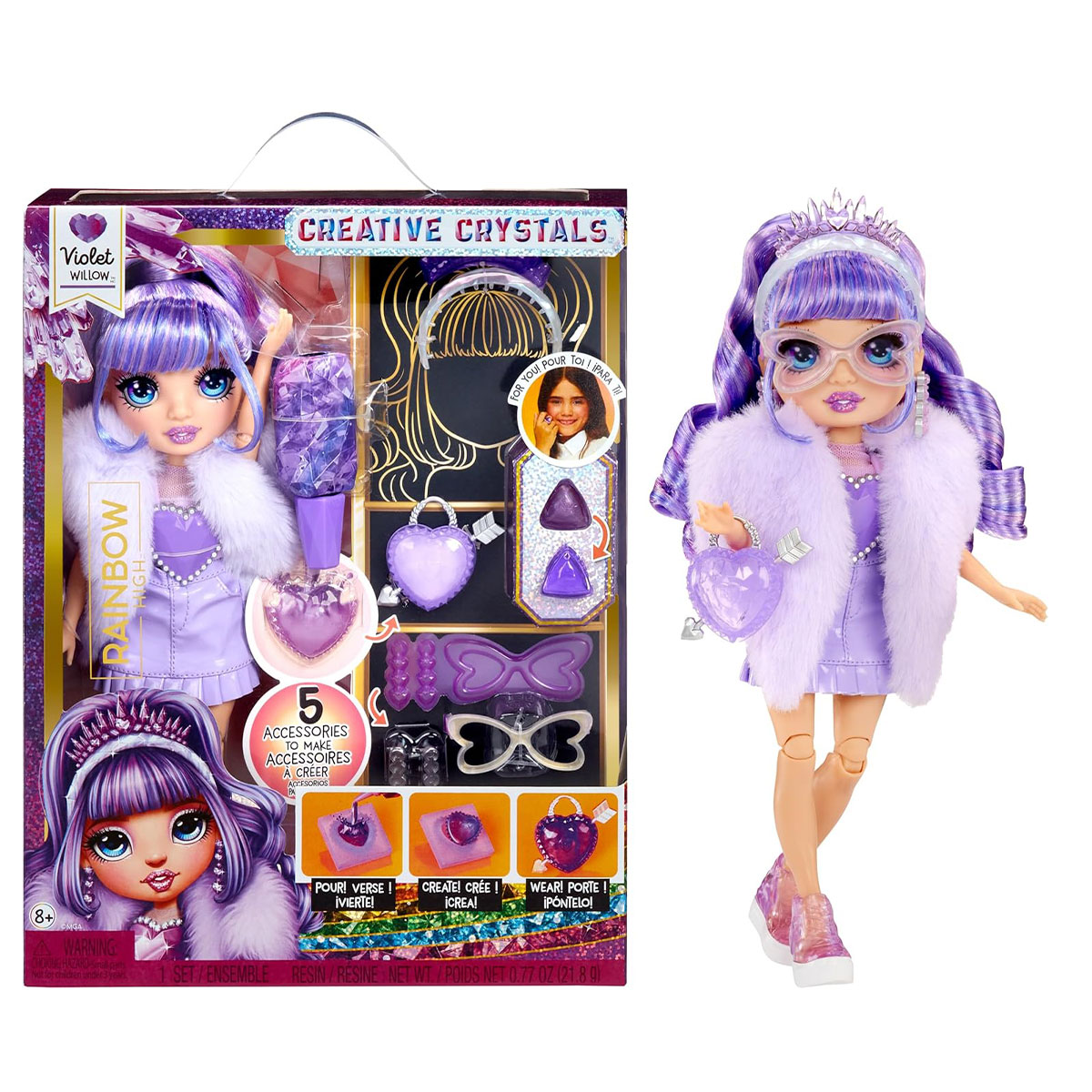 Лялька Rainbow серія "Creative Crystals" Віолетта Унісекс Kiddisvit MGA Entertainment Inc 121404