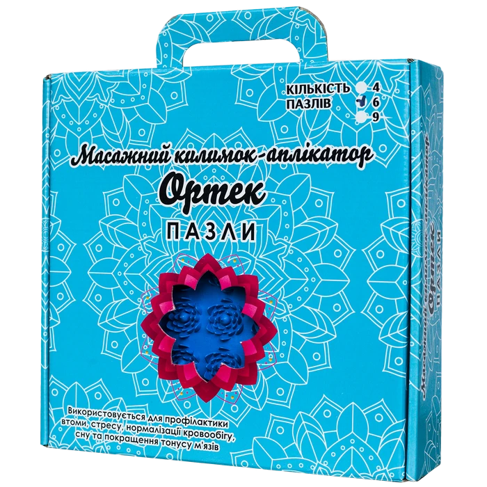 Ігровий килимок -аплікатор, масажний Ортек  Пазли 9 елементів "Лотос" Унісекс Olvi 09534