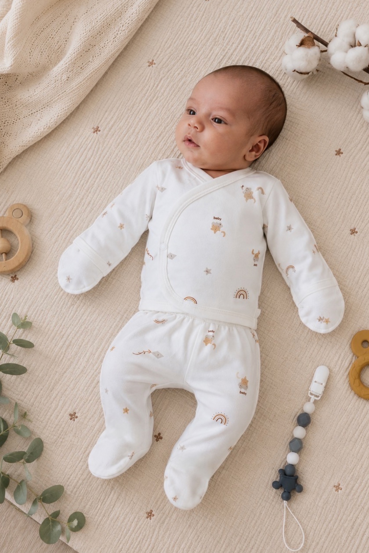 Комплект розпашонка, повзуни для дівчинки кольоровий Україна (НТ) Baby9-15/9-20